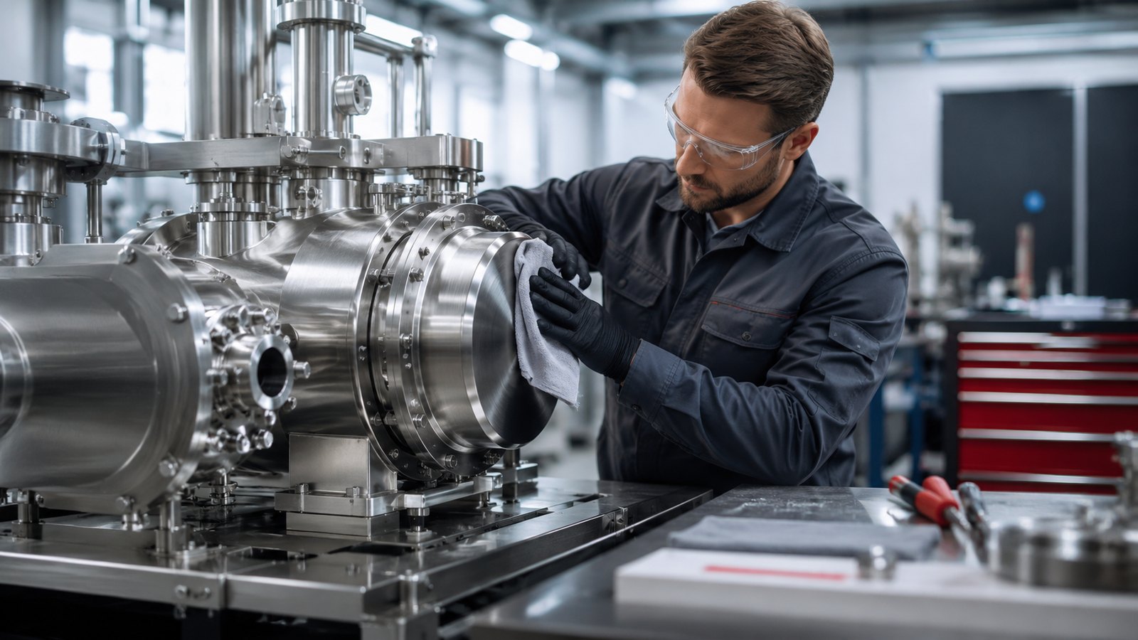 Stainless steel machinery finishing